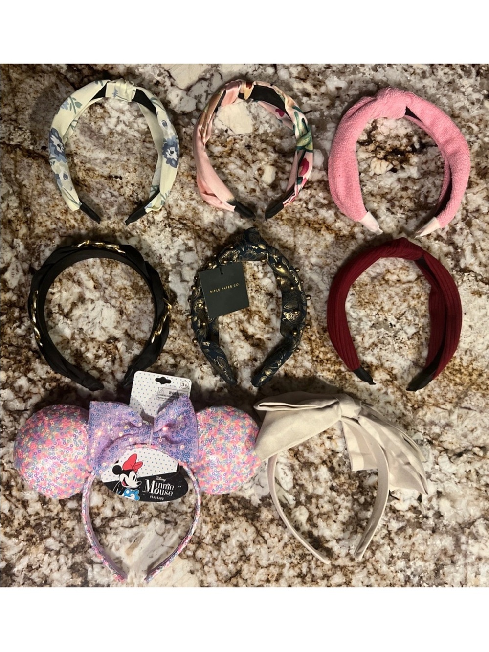 Lot of 8 Headbands Including NWT Rifle Paper Co & NWT Minnie Mouse - All Nice!